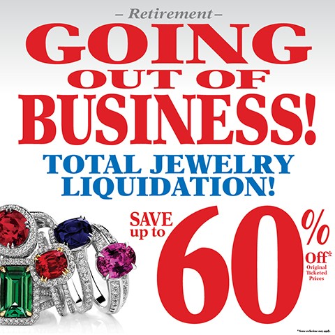 Going Out of Business banner - Total Jewelry Liquidation